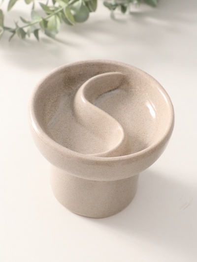 Аромалампа для эфирных масел «Меридиан», керамика, белый песок, 11.5×11.5×10 см