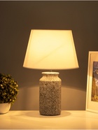 Настольная лампа "Хиро" 1х15Вт Е14 черный/белый 28х28х44см 10340925