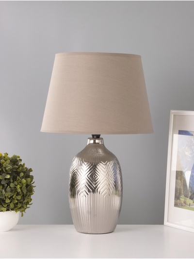 Настольная лампа «Ольви» 1×15 Вт Е14 серебро 30×30×44 см