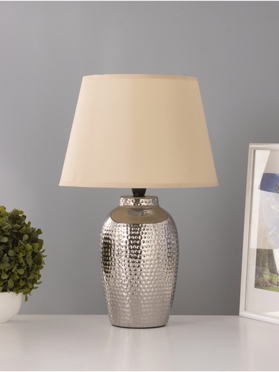 Настольная лампа «Бабл» 1×15 Вт Е14 серебро 28×28×44 см