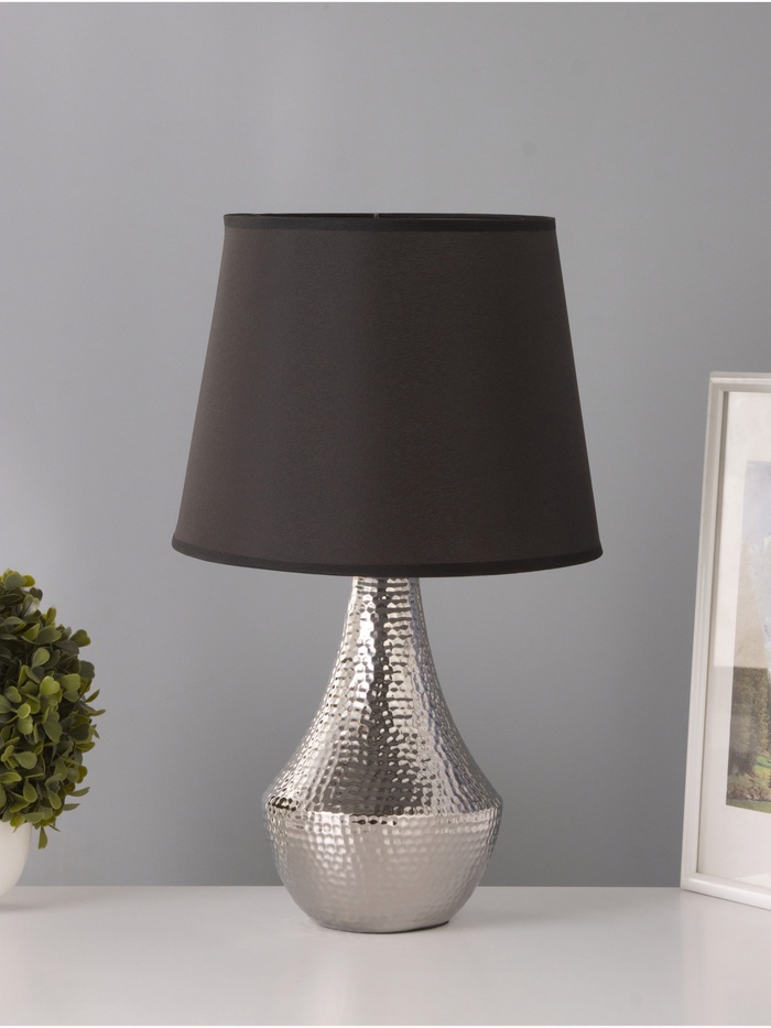 Настольная лампа «Хелена» 1×15 Вт Е14 серебро 25×25×39 см - Фото 1
