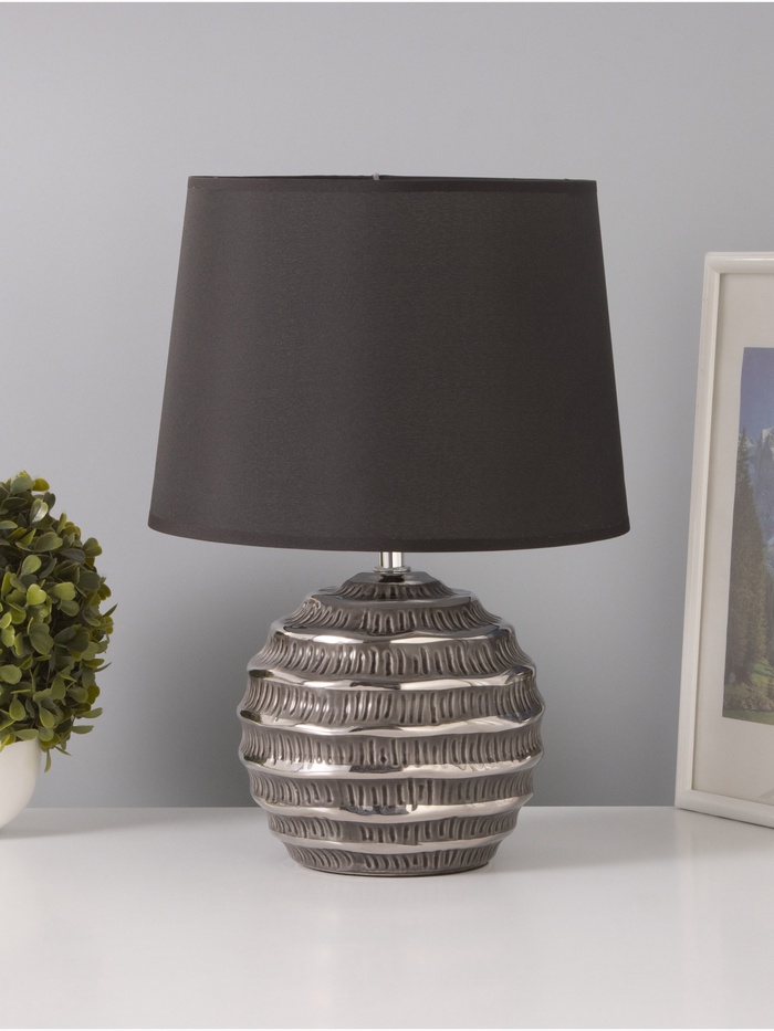 Настольная лампа RISALUX «Бетти», Е14, 1×15 Вт, 25×25×36 см, серебристая - Фото 1
