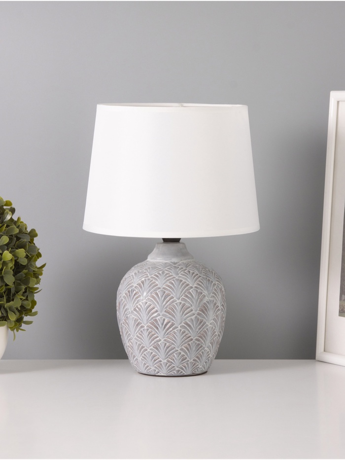 Настольная лампа «Каролина» 1×15 Вт Е14 серый 20×20×29 см - Фото 1