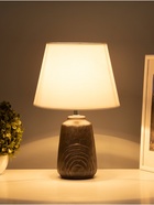 Настольная лампа "Клаудия" 1х15Вт Е14 коричневый/белый 23х23х34см 10340954