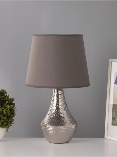 Настольная лампа «Хелена» 1×15 Вт Е14 серый 25×25×39 см