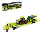 УЦЕНКА Грузовик металлический Автоград «Ферма» с трактором, МИКС - Фото 1