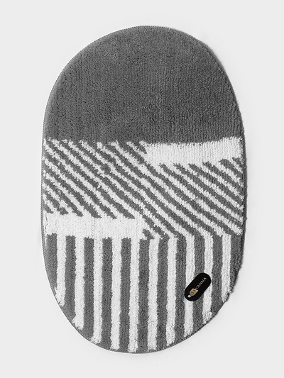 Коврик для ванной SAVANNA «Монпелье», 50×80 см, бело-серый