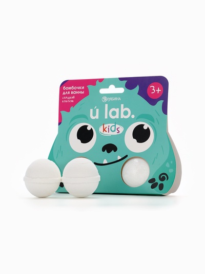 Бомбочки детские для ванны «Монстрики», 2×40 г, аромат сладкий кокосик ULAB