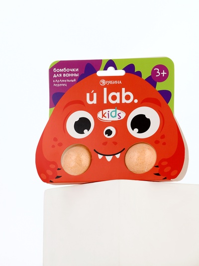Бомбочки детские для ванны «Монстрики», 2×40 г, аромат карамельный леденец ULAB