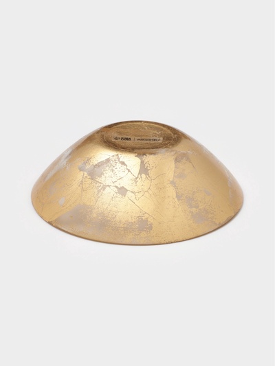 Салатник Magistro Gold Dust, 550 мл, d=16.8 см, стекло, золотистый