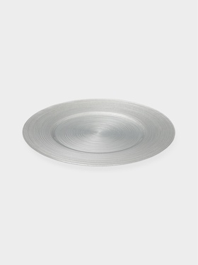 Тарелка подстановочная Wilson&Young Silvery, d=33 см, стекло, серебристая