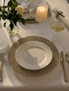 Тарелка подстановочная Magistro Bronze, d=33 см, стекло, золотистый - фото 65447124