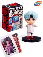 Игрушка - сюрприз Funny Box k-pop, фигурка, карточка, наклейки - Фото 4