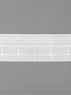 Шторная лента, фиксированная сборка, матовая, 60 мм, 50±1 м, 2 шнура, белая - Фото 3