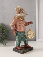 Фигурка-часы настольные полистоун «Мышонок-пилот», 10.5×12.5×27.5 см - Фото 2