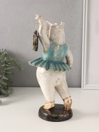 Фигурка-часы настольные полистоун «Бегемот-балерина», 13.5×15×32.5 см - Фото 3