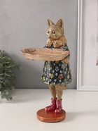 Фигурка-подставка полистоун «Кошка в пальто с воротником», 15.5×14×27 см 10326636