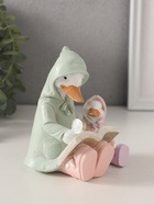 Фигурка полистоун «Утка с утёнком в дождевиках читают книгу», 9×8.5×11 см - Фото 5