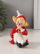 Фигурка «Клоун застенчивый», полистоун, бело-красный, 9.5×7×11 см - Фото 1