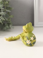 Фигурка «Лягушонок - что же будет?», полистоун, 15.5×6×7 см 10740308 - фото 15185039