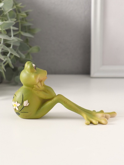 Фигурка «Лягушонок - что же будет?», полистоун, 15.5×6×7 см