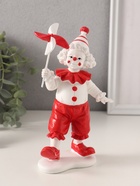 Фигурка полистоун «Клоун с ветерком», красно-белый, 10×7×18.5 см - Фото 1