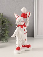 Фигурка полистоун «Клоун с воздушными шариками», красно-белый, 10×6.5×19.5 см - Фото 2