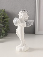 Фигурка полистоун «Ангелочек с сердцем в руках, с венком в волосах», 8.5×7×16.5 см - Фото 2