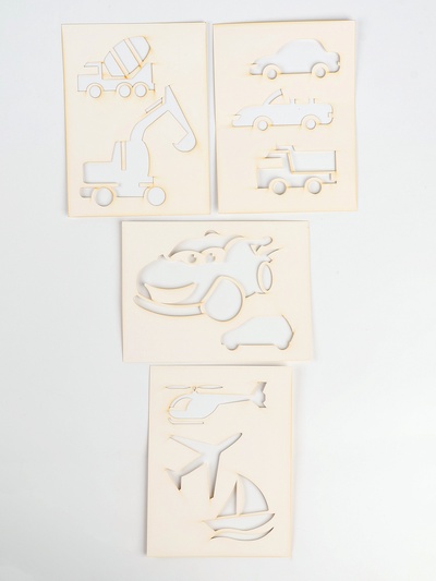 Набор для творчества Учимся рисовать, машинки