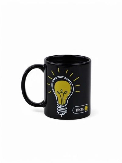 Кружка - хамелеон керамическая «Вкл», 350 мл