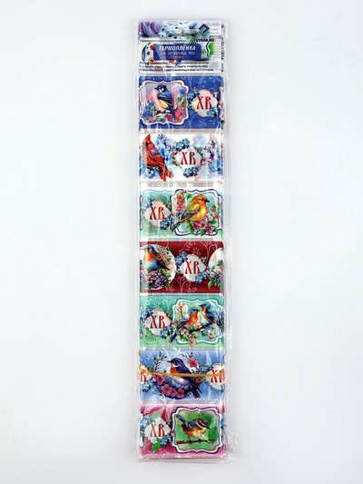 Термонаклейки на 7 яиц «Птицы», на пасху