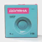 УЦЕНКА Набор тарелок глубоких «Палитра» 4 шт.,700 мл, 20.2×20.2×4.2 см, бирюзовый - Фото 5