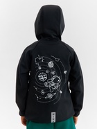 Ветровка с капюшоном детская MINAKU: SPACE, чёрная, рост 128 см - Фото 7