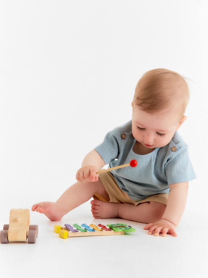 Футболка детская MINAKU, рост 68-74 см, серая