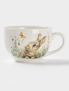 Чайная пара Доляна «Зайка», 2 предмета: чашка 250 мл, блюдце d=15 см, фарфор, белая - Фото 5