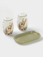 Набор для специй Доляна «Зайка», 2 предмета: солонка, перечница 130 мл, 11.5×6.2×8.8 см, доломит, белый - Фото 3