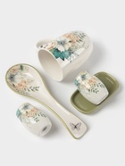 Набор для специй Доляна «Цветы», 2 предмета: солонка, перечница 130 мл, доломит, белый - Фото 8