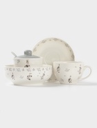 Чайная пара Доляна «Гуси», 2 предмета: чашка 250 мл, блюдце d=15 см, фарфор, белая - Фото 7