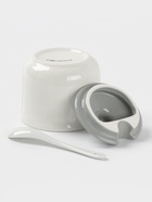 Сахарница с ложкой Доляна «Гуси», доломит, 10×9 см, 300 мл, белая - Фото 4