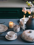 Сахарница с ложкой Доляна «Гуси», доломит, 10×9 см, 300 мл, белая - Фото 8