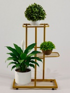 Подставка для цветов Greengo, 3 полки, 43×22×57 см, напольная, металл, цвет золотой - Фото 3