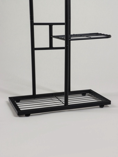 Подставка для цветов Greengo, 3 полки, 43×22×57 см, напольная, металл, чёрная