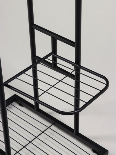 Подставка для цветов Greengo, 3 полки, 43×22×57 см, напольная, металл, чёрная