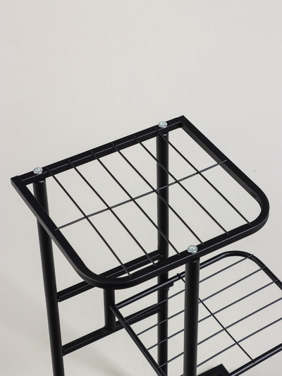 Подставка для цветов Greengo, 3 полки, 43×22×57 см, напольная, металл, чёрная