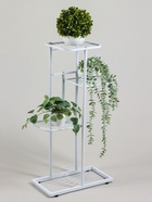Подставка для цветов Greengo, 4 полки, 43×22×82 см, напольная, металл, белая - Фото 2