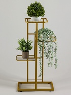 Подставка для цветов Greengo, 4 полки, 43×22×82 см, напольная, металл, цвет золотой - Фото 3