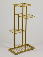 Подставка для цветов Greengo, 4 полки, 43×22×82 см, напольная, металл, цвет золотой - Фото 4