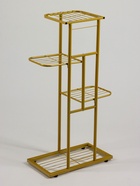 Подставка для цветов Greengo, 4 полки, 43×22×82 см, напольная, металл, цвет золотой - Фото 6
