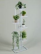 Подставка для цветов Greengo, 7 полок, 43×22×126 см, напольная, металл, белая - Фото 2