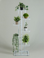 Подставка для цветов Greengo, 7 полок, 43×22×126 см, напольная, металл, белая - Фото 3